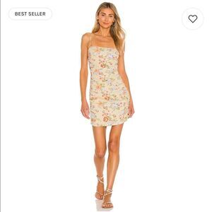 Weworewhat Ronnie Dress Vintage Drapes Sand Multi